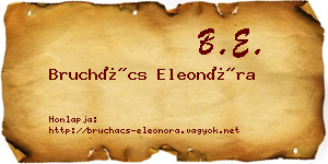 Bruchács Eleonóra névjegykártya
